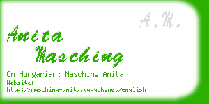 anita masching business card